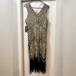 NWT. Sequin flapper dress